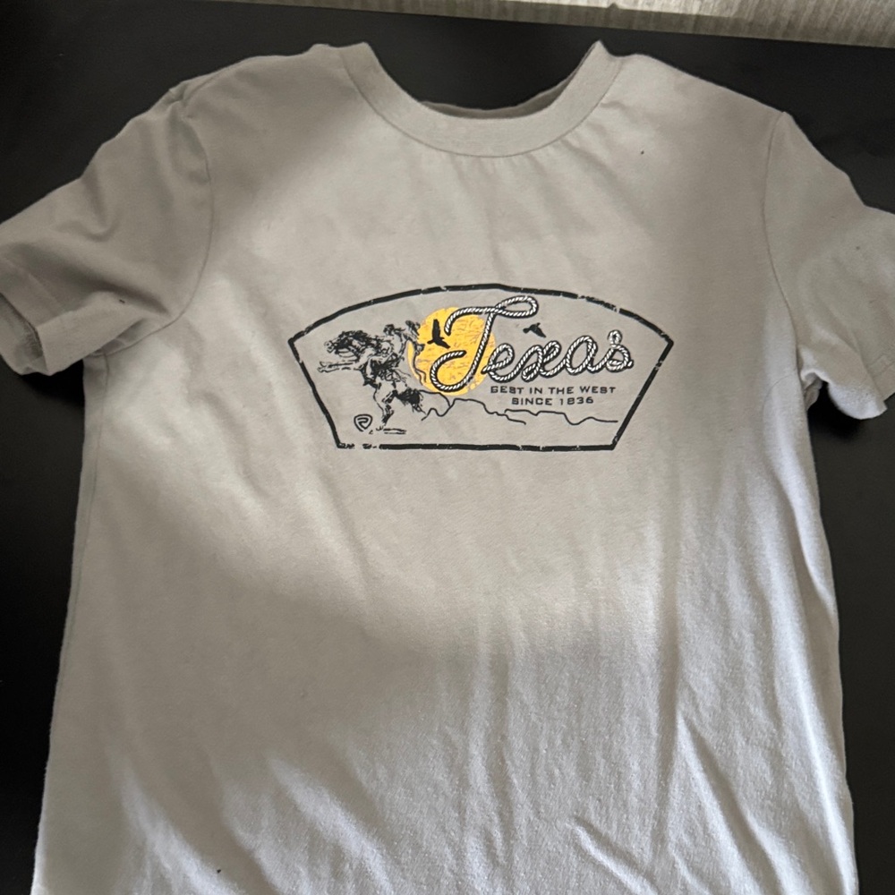 Gray Short Sleeve Tee with Graphic Design